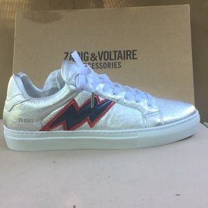 Men’s zadig & Voltaire flash silver sneakers